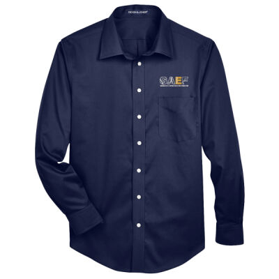 Devon & Jones Men's Crown Collection Solid Stretch Twill Woven Dress Shirt Thumbnail