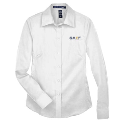 Devon & Jones Women's Crown Collection Solid Stretch Twill Woven Dress Shirt Thumbnail