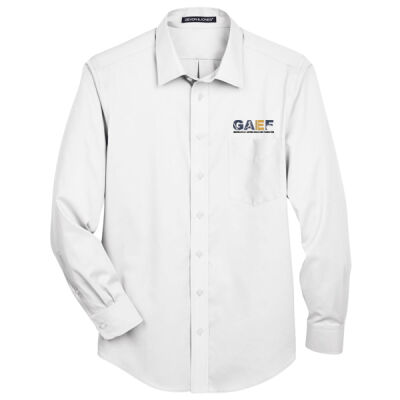 Devon & Jones Men's Crown Collection Solid Stretch Twill Woven Dress Shirt Thumbnail